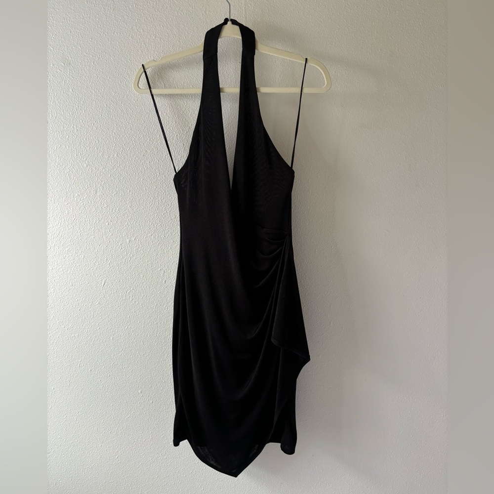 Alice + Olivia Black Marx Halter Dress Size 6